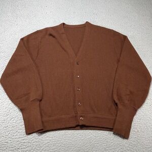 Brand Unknown Brown V-Neck Button Cardigan